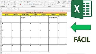 Como hacer un calendario en excel [upl. by Akzseinga]