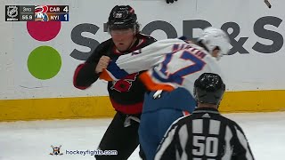 Brendan Lemieux vs Matt Martin Mar 19 2024 [upl. by Goltz869]