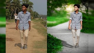 adobe photoshop 70 Tutorial  how to change background [upl. by Siramaj]