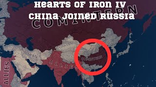 What if China joined Russia  HOI4 Timelapse [upl. by Nyrahtak597]