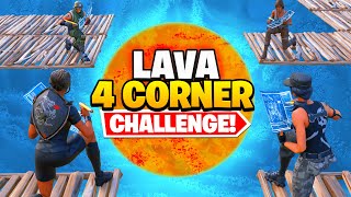 Floor is LAVA 4 Corner CHALLENGE [upl. by Lymann]