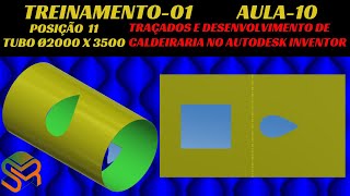 AULA 10  TREINAMENTO 01  TRAÇADOS DE CALDEIRARIA  TUBO REDONDO Ø2000mm x 3500mm [upl. by Olumor]