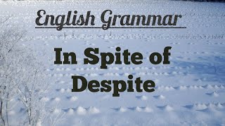 English Grammar ll In spite of and Despite ll [upl. by Kcirevam929]