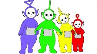 Learn Colours For Children With Teletubbies Colouring Pages [upl. by Alexio]