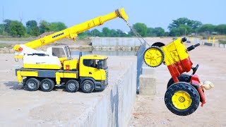 Gadi wala Cartoon  Tata Dump Truck Accident Pulling Out Tata Hyva Truck  Jcb wala Cartoon  CS Toy [upl. by Atil]