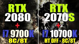 CORE i7 9700K  RTX 2080 vs i7 10700 HT OFF  RTX 2070 SUPER  PC GAMES TEST [upl. by Rodolfo323]