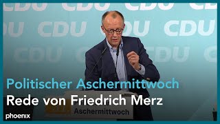 Rede von Friedrich Merz beim Politischen Aschermittwoch der CDU am 140224 [upl. by Zaob977]