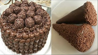 Most Satisfying Chocolate Cake Decorating Ideas  Quick and Easy Chocolate Cake Recipes  Mr Cakes [upl. by Zehe]