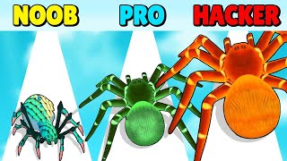 Spider Evolution Runner  Noob vs Pro vs Hacker Walkthrough Trailer  Android Gameplay [upl. by Aineg]