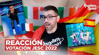 REACCIÓN Eurovision Junior 2022  VOTACIONES  Francia gana amp España 6ª [upl. by Ketti]