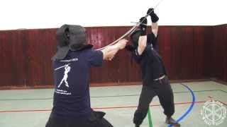 Longsword techniques Zwerchhau absetzen nachreissen [upl. by Ykcub]