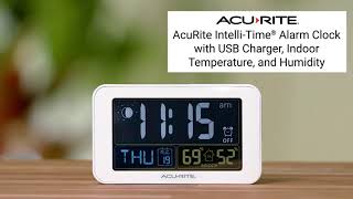 IntelliTime Alarm Clock with USB Charger Product Features [upl. by Aivyls610]