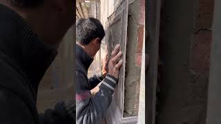 Tiling process for decorating exterior wall columns of selfbuilt housesselfbuilding shorts [upl. by Yanarp742]