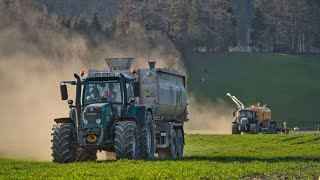 LENER HACKGUT BEIM GÜLLEN 3 FENDT VARIO 714 [upl. by Hebrew]