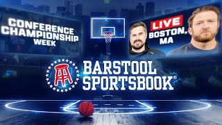 We are LIVE from Massachusetts to sweat out our bets in the newest Barstool Sportsbook state [upl. by Ahsiekel558]