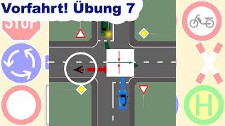 Vorfahrt durch Verkehrszeichen  VORFAHRT ÜBEN  Vorfahrtstraining Übung 7 [upl. by Ashti]