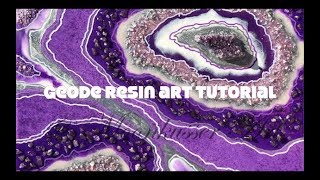 Geode Resin Art Tutorial  Geode Amethyst  by Moonkusser Art [upl. by Ddahc4]