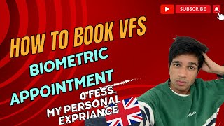 How to book Vfs office biometric for Uk visa  biometrics appointment experience  ukvisa uk [upl. by Atselec288]