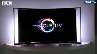 Samsung zeigt gebogenen OLEDFernseher [upl. by Manbahs]