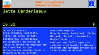 SNCB Quelques annonces en heure de pointe [upl. by Oakie]