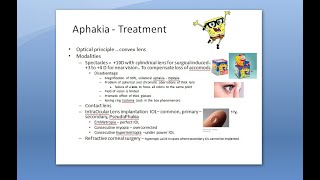 Ophthalmology 047 c Aphakia Treatment PsuedoPhakia Intra Ocular Lens IOL Jack in the box phenomena [upl. by Perreault]