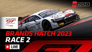 LIVE EVENT  Race 2  Brands Hatch 2023  Fanatec GT World Challenge Europe powered by AWS [upl. by Anneirb327]