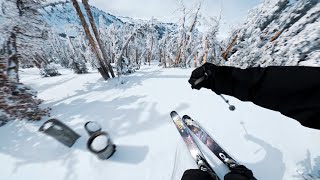 Mammoth on a Sunny Pow Day  POV [upl. by Annairt]