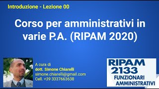 RIPAM corso per la preparazione al concorso lezione introduttiva 05072020 [upl. by Nnaik]