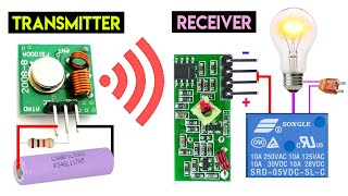 DIY  How To Make 433Mhz RF Remote Switch  Wireless Control One Channel Transmitter and Receiver [upl. by Melvin502]