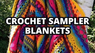 25 FREE Crochet Stitch Sampler Blankets  Great Stash Buster Projects [upl. by Gardia]