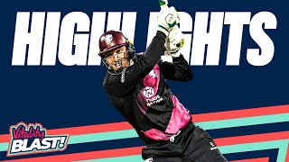 Banton Goes Big With 75 From 43  Northamptonshire vs Somerset  Highlights  Vitality Blast 2024 [upl. by Surtemed]