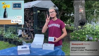 Unboxing Honeywell RTH9585WF WiFi Smart Color Programmable Touch Screen Thermostat Alexa Hey Google [upl. by Ainslie]