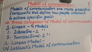 Introduction of Models of communication from ugc net paper 1 General Aptitude syllabus [upl. by Arianna]