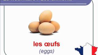 French Lesson 28  FOOD VOCABULARY  NOURRITURE  ALIMENTS Vocabulaire  Alimentos en francés [upl. by Asiret]