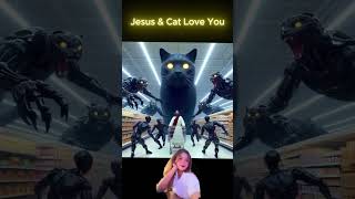 Jesus and robot cat love jesus jususchrist jesuslovesyou shortsfeed edit respect [upl. by Sherm811]