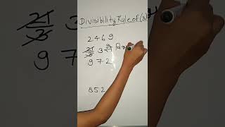 divisibility rule of 3 maths viralshort [upl. by Almeria]