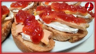 Pintxo de Foie Queso de Cabra y Mermelada de Tomate [upl. by Lazor35]