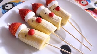 Brochetas de Frutas para NAVIDAD Postres Mil [upl. by Ahsercel537]