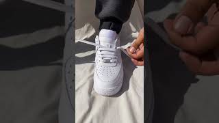 Different Ways to Tie Nike Air Force 1 Shoelace Tutorial [upl. by Arrakat]