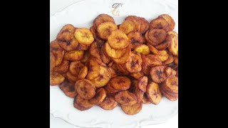 Frites de bananes plantains mûres [upl. by Lawford]