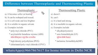 Difference between Thermoplastic and Thermosetting Plastic [upl. by Mercedes816]