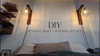 DIY Pendant Lights with Rustic Wall Sconce [upl. by Normi475]