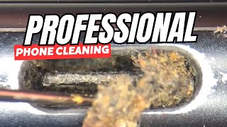 Professional Phone Cleaning Under the Microscope Deep cleaning phones [upl. by Sandon]