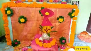 Quick and easy kalasam blouse piece folding in 2wayskalasa stapanakalasam decoration indu world7 [upl. by Artinahs807]