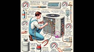 How to charge and unload the air conditioner in detail automobile [upl. by Edrahs]