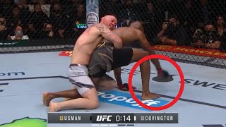 Colby Covington ROBBED of Takedown against Kamaru Usman [upl. by Adnovay98]