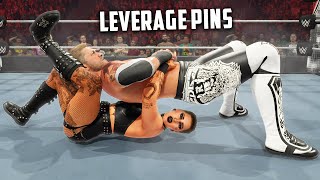 WWE 2K23 All Leverage Pins amp Roll up pins [upl. by Corilla512]