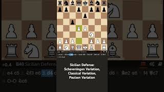 Sicilian Defense Scheveningen Variation Classical Variation Paulsen Variation [upl. by Atiras]