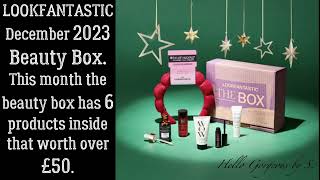 Spoilers  LOOKFANTASTIC Beauty Box DECEMBER 2023  FullReveal [upl. by Ojeillib]