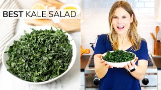 SIMPLE KALE SALAD  my goto recipe [upl. by Herm]